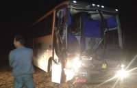 Guaraniaçu - Ônibus de Laranjeiras do Sul, com estudantes que seguiam para Cascavel, sofre acidente na BR 277