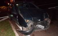 Laranjeiras - Duas pessoas ficam feridas em acidente no trevo da BR 277