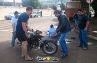 Laranjeiras - Acidente envolvendo moto e carro é registrado no centro da cidade
