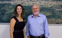 Guaraniaçu - Prefeito Osmário recebe visita da representante do Poder Judiciário da Comarca