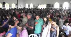 Nova Laranjeiras - Milhares de romeiros participam da festa em honra Nossa Senhora Aparecida na comunidade do Guara&iacute;