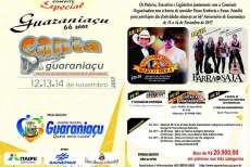 Guarania&ccedil;u - Shows Nacional e Festival ser&atilde;o atra&ccedil;&otilde;es para celebrar os 66 Anos do munic&iacute;pio