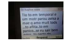 Passageira de avi&atilde;o desaparecido no Para manda mensagem para parente