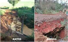 Rio Bonito - Prefeitura recupera passagem sobre o bueiro da comunidade de Rio do Le&atilde;o
