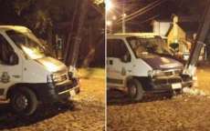 Rio Bonito - Ve&iacute;culo atinge poste