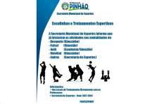 Pinh&atilde;o - Secretaria de Esportes abre inscri&ccedil;&otilde;es para escolinhas em diversas modalidades