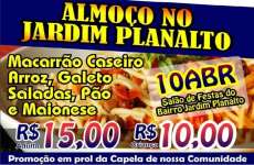 Guarania&ccedil;u - Neste domingo dia 10, tem delicioso almo&ccedil;o no Jardim Planalto