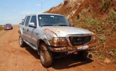 Porto Barreiro - Caminhonete Ranger capota na PR 565