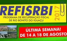 Rio Bonito - &Uacute;ltima semana do Programa de Recupera&ccedil;&atilde;o Fiscal - REFISRBI 2017