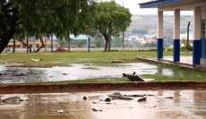 Reserva do Iguaçu - Temporal causa danos em prédios públicos