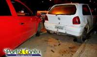 Pinhão - Acidente envolve três carros próximo a Valley&#039;s na madrugada deste sábado dia 27