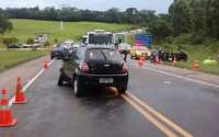 Adolescente morre e 11 ficam feridos em acidente entre 3 carros na BR-376