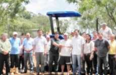 Cand&oacute;i - Durante a Reuni&atilde;o de Or&ccedil;amento Participativo em S&atilde;o Jo&atilde;o Batista a Administra&ccedil;&atilde;o Municipal fez a entrega da 1&ordf; Patrulha Agr&iacute;cola desta gest&atilde;o para a comunidade