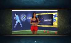 Na Venezuela, depois da vit&oacute;ria de sua sele&ccedil;&atilde;o na Copa Am&eacute;rica, apresentadora fica nua. Veja
