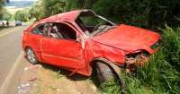 No Paraná mulher morre em capotamento de carro na PR-493
