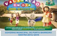 Porto Barreiro - Campanha da Multivacina&ccedil;&atilde;o inicia no dia 08 de novembro