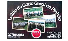 Pinh&atilde;o - Pr&oacute;ximo dia 27, tem leil&atilde;o de gado geral no Centro de Eventos