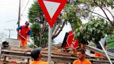 Palmital - Para garantir um tr&acirc;nsito mais organizado e seguro, Prefeitura investe em sinaliza&ccedil;&atilde;o