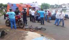 Quedas - Um acidente entre carro e moto, foi registrado nesta sexta, dia 31