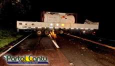 Nova Laranjeiras - Colis&atilde;o entre autom&oacute;vel e caminh&atilde;o na BR 277 deixa um ferido - Veja fotos