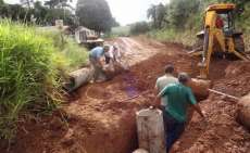 Reserva - Secretaria de Obras instala galerias pluviais na Comunidade de Santo Antão