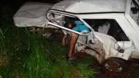 Laranjeiras do Su - Golf e Uno batem na BR 158, Golf fica sem motor e velocímetro trava em quase 130 km p/ hora, motorista do Uno morreu no local