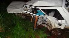 Laranjeiras do Su - Golf e Uno batem na BR 158, Golf fica sem motor e velocímetro trava em quase 130 km p/ hora, motorista do Uno morreu no local
