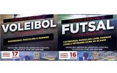 Campo Bonito - Inscri&ccedil;&otilde;es est&atilde;o abertas para os Campeonatos Municipais de Futsal e Voleibol