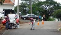 Laranjeiras - Rua que da acesso ao centro de eventos já começa ser arrumado para a ExpoAgro