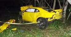 Camaro se envolve em acidente na PR 566, em Itapejara D&rsquo; Oeste
