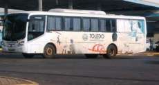 &Ocirc;nibus utilizado para a viagem