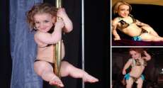 Menor dan&ccedil;arina de pole dance do mundo impressiona homens e sonha posar nua