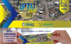 Pinh&atilde;o - Pagamento &agrave; vista e com desconto do IPTU vence na segunda dia 12