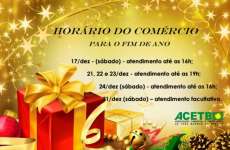 Tr&ecirc;s Barras - ACETB divulga os hor&aacute;rios de atendimento do com&eacute;rcio