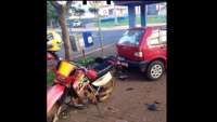 Guaraniaçu - Um acidente foi registrado no centro da cidade