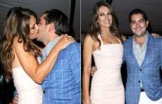 Empres&aacute;rio d&aacute; um beij&atilde;o na Elizabeth Hurley por R$ 180 mil