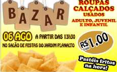 Guarania&ccedil;u - Jardim Planalto realiza bazar e venda de pasteis neste s&aacute;bado dia 06