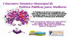 Nova Laranjeiras - I Primeiro Encontro Tem&aacute;tico Municipal de Pol&iacute;ticas P&uacute;blicas para Mulheres