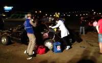 Acidente na BR-277 entre caminhão de Laranjeiras do Sul e dois carros deixa três feridos