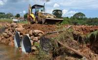 Pinh&atilde;o - Secretaria de Transportes reforma ponte na regi&atilde;o do Santana
