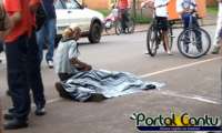 Guarania&ccedil;u - Jovem &eacute; assassinado com tr&ecirc;s tiros no centro da cidade - Veja o v&iacute;deo