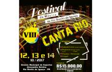 Rio Bonito - VIII CantaRio 2017. Encerramento das inscri&ccedil;&otilde;es da Categoria Regional Popular, Sertanejo e Gospel