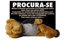 Laranjeiras - Participe deste sábado dia 03, da campanha de arrecadação de brinquedos, &quot;Faça Uma Criança Feliz&quot;