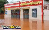 Campo Bonito - Cidade teve ruas completamente alagadas no &uacute;ltimo final de semana