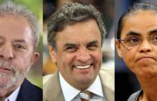 Pesquisa Datafolha para presidente mostra A&eacute;cio em primeiro, Lula e Marina empatados em segundo