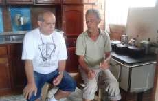 Darcilio Lima (&aacute; dir.) com o professor Walter Feo