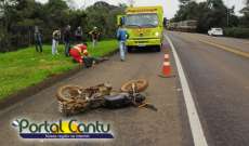 Guarania&ccedil;u - Mais um motoqueiro morre na BR 277 - Cenas Fortes