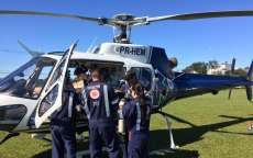 Guarania&ccedil;u - Helic&oacute;ptero do Consamu realiza transfer&ecirc;ncia de paciente
