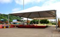 Laranjeiras - Governo Municipal prepara estrutura que abrigará festividades dos 68 anos da cidade