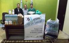 Foz do Jord&atilde;o - Cooperativa doa &aacute;gua e alimentos